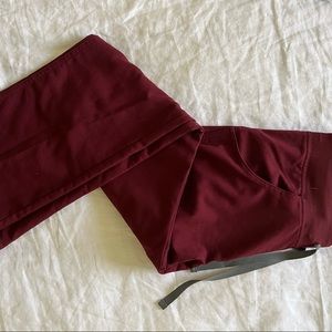Figs Kade Cargo Scrub Pants Burgundy size xxs petite